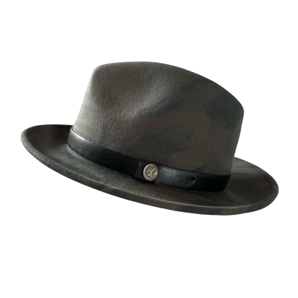 Steven Land wool fedora charcoal size Large NWT